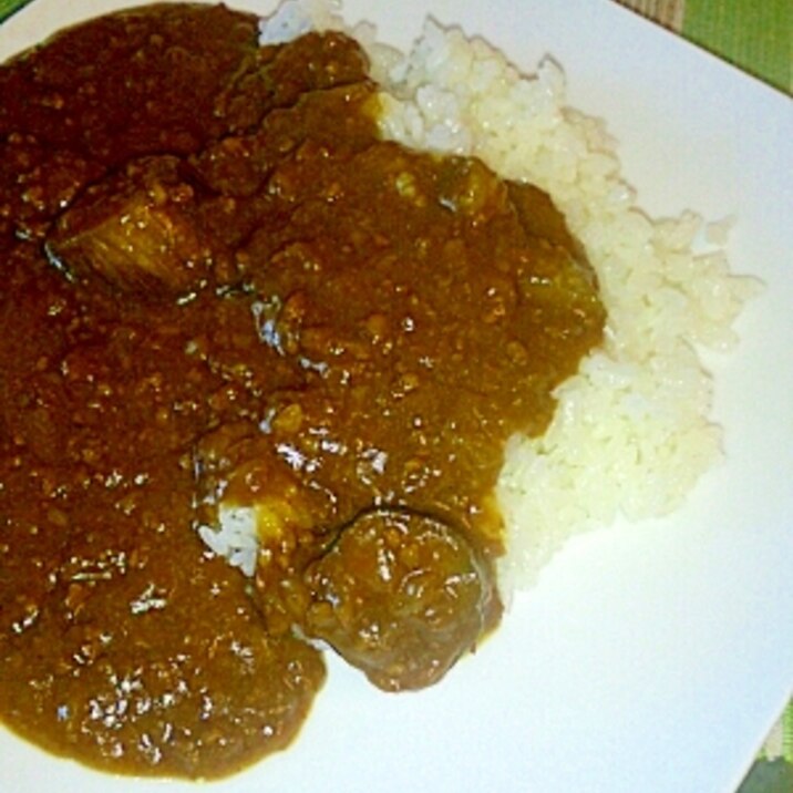 茄子＆ひき肉の絶品カレー♪隠し味がポイント！